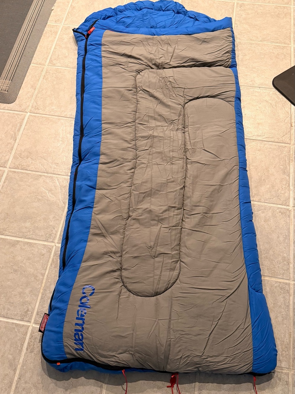Coleman Blue and Gray Outdoor Sleeping Bag